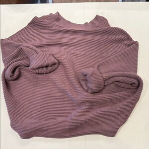 Women's Ribbed Knit Sweater - Mauve